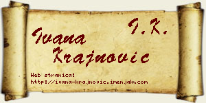 Ivana Krajnović vizit kartica